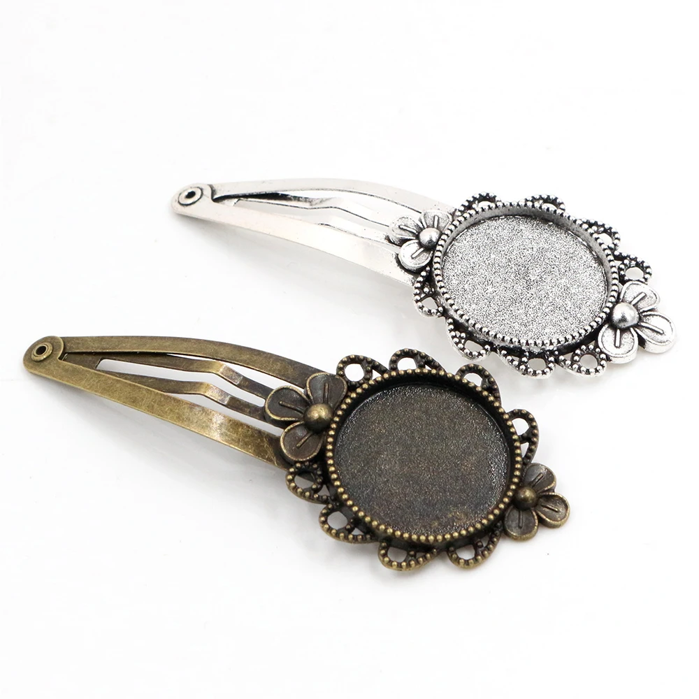 Bronze Copper Material Hairpin Hair Clips Hairpin Base Setting Cabochon Cameo