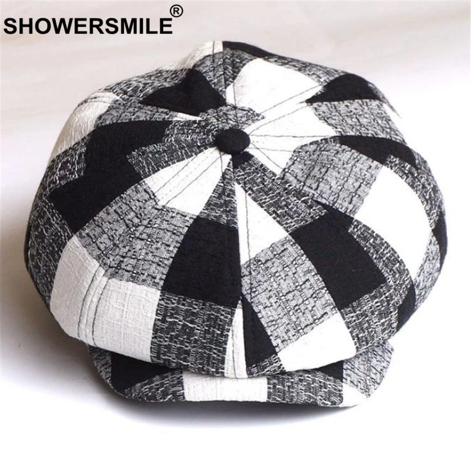 SHOWERSMILE льняная кепка газетчика для мужчин и женщин весна лето берет в британском