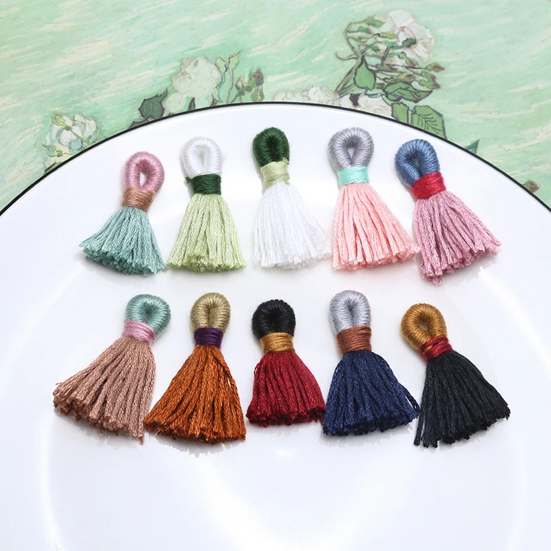 

Cute hit color color handmade thick cotton thread tassel pendant diy homemade jewelry earrings hairpin material accessories