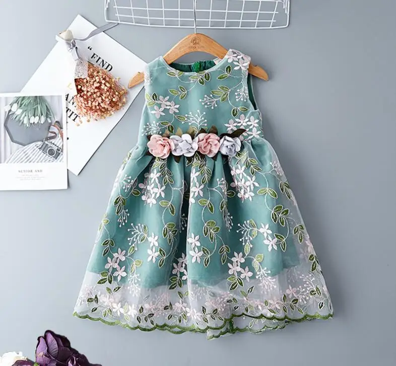 Летние кружевные вечерние платья высокого качества для младенцев свадебное