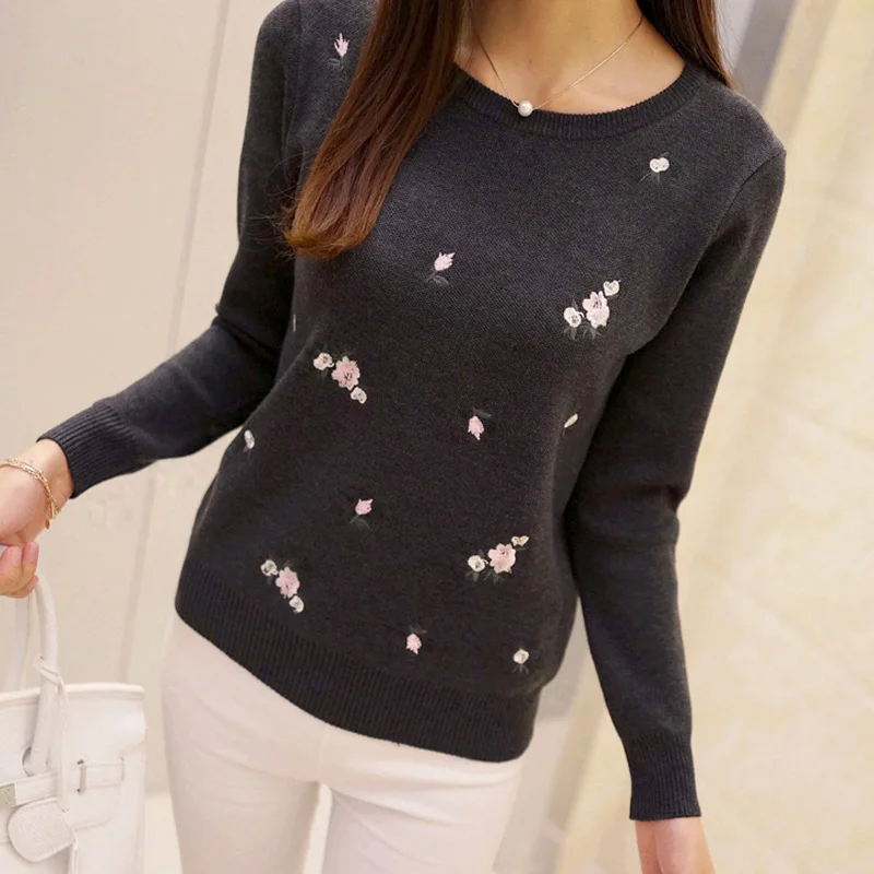 Dark grey Ohclothing осенний свитер из лайкры Женский вязаный Зимний пуловер женская Трикотажная майка джемпер Pull Femme - Цвет: Dark grey