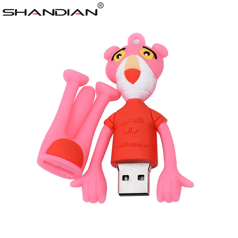 SHANDIAN Looney Tunes usb флеш накопитель 32 ГБ 16 8 4 64 Розовая пантера мультяшная горячая