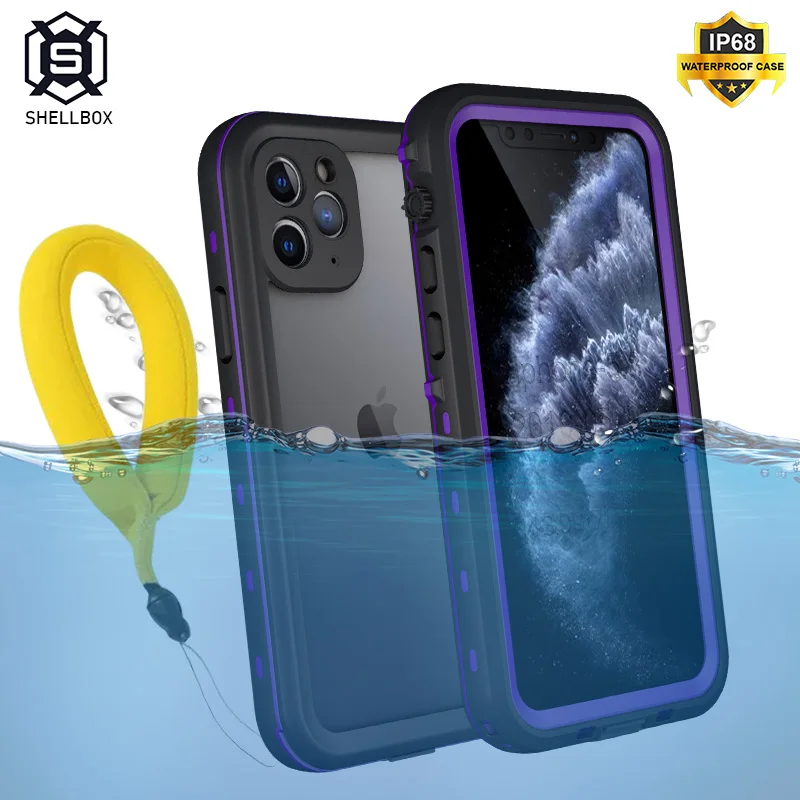 Чехол Shellbox IP68 Водонепроницаемый для iPhone 13 12 11 Pro Max Ударопрочный силиконовый | iPhone 8 Случай -4000511047862