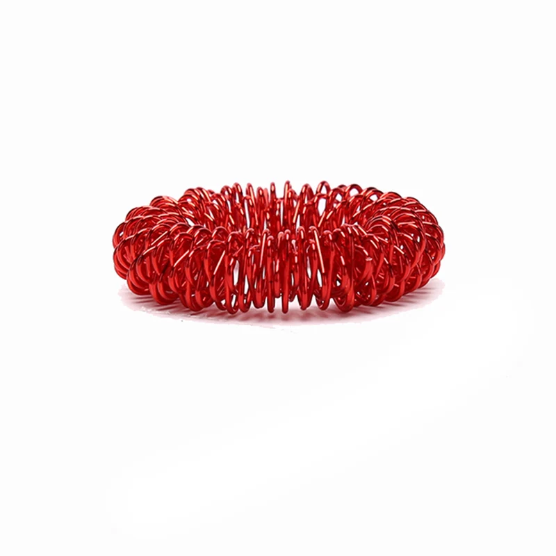 

5pcs Kids Adults Spiky Sensory Finger Acupressure Ring Fidget Toys Silent Stress Relief Massager Helps With Focus ADHD