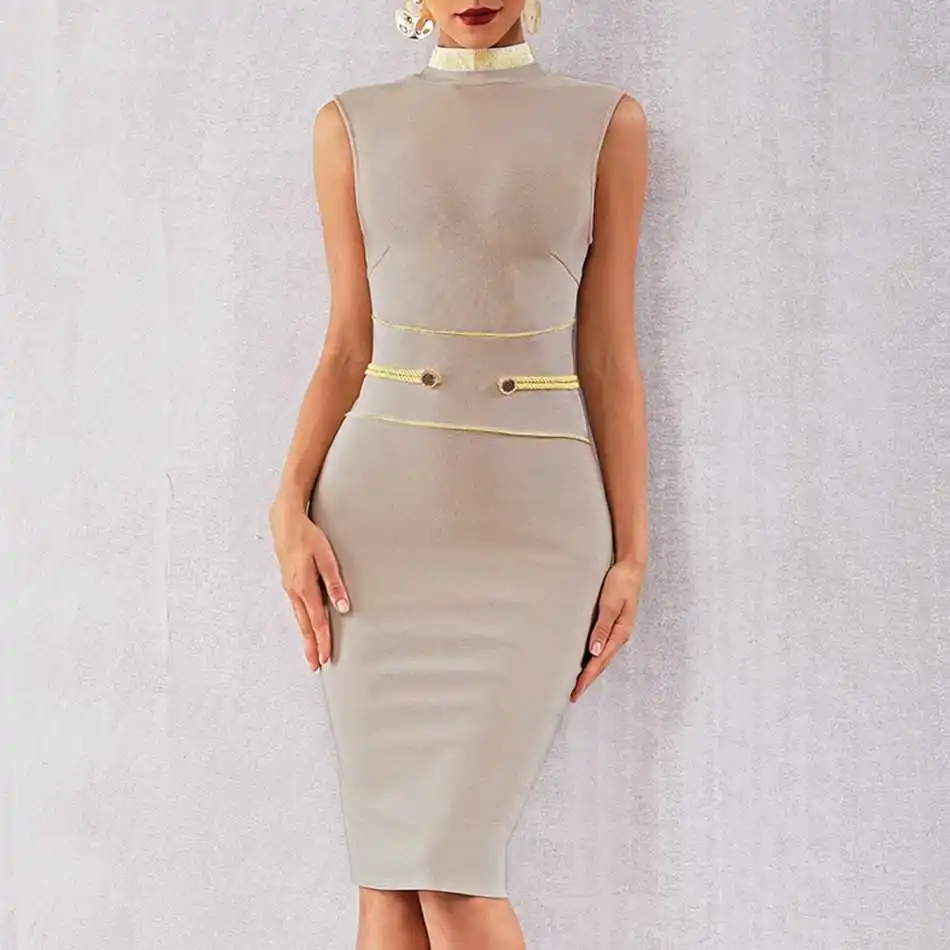 Женское Бандажное платье без рукавов Seamyla вечерние облегающие платья