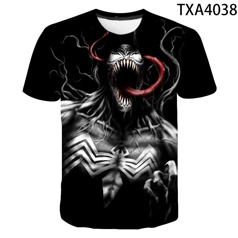 

New Cartoon Venom T-shirt Men And Women Fashion Short-sleeved T-shirt Venom Clothes For Streetwear Teenager Boys Children Tops
