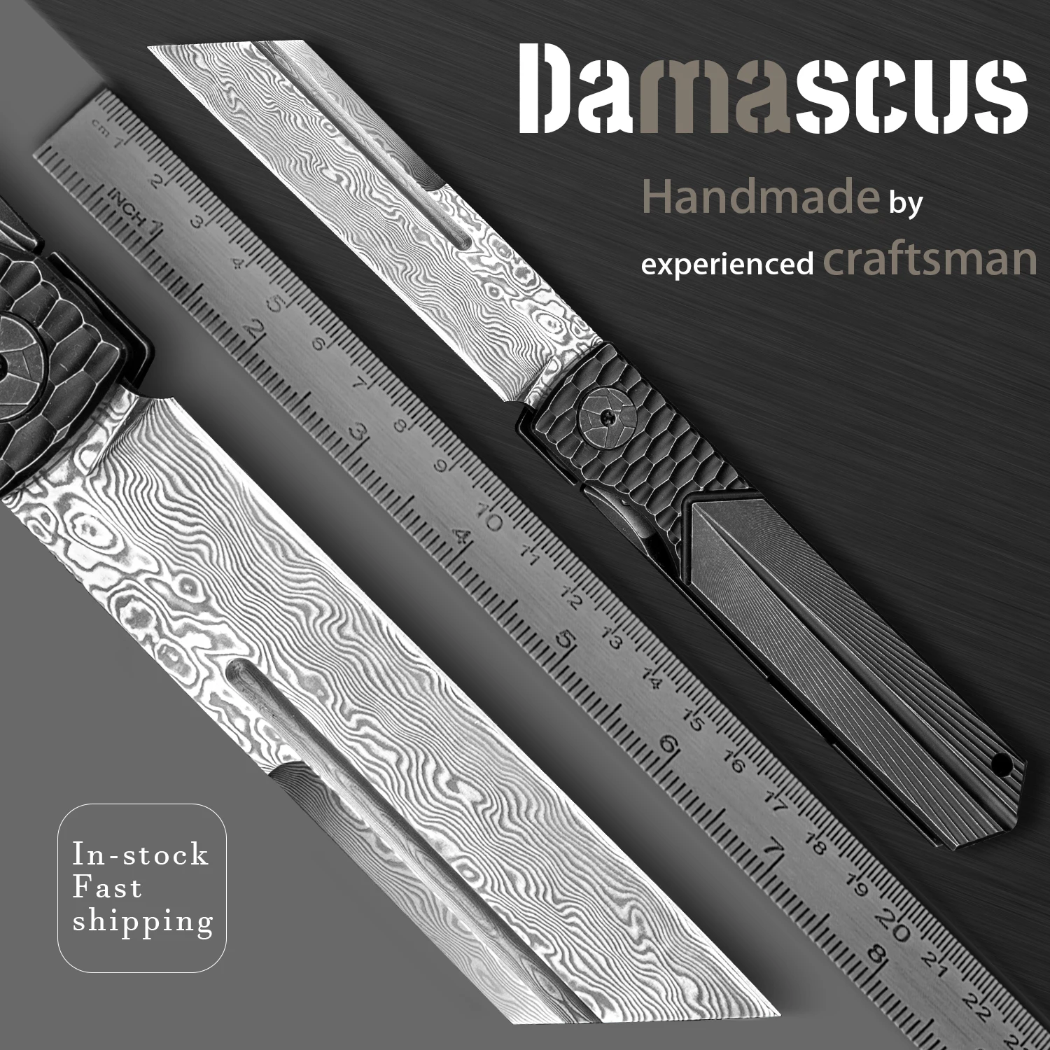 Складной нож Higonokami японский карманный тактический из Дамасского пластика с