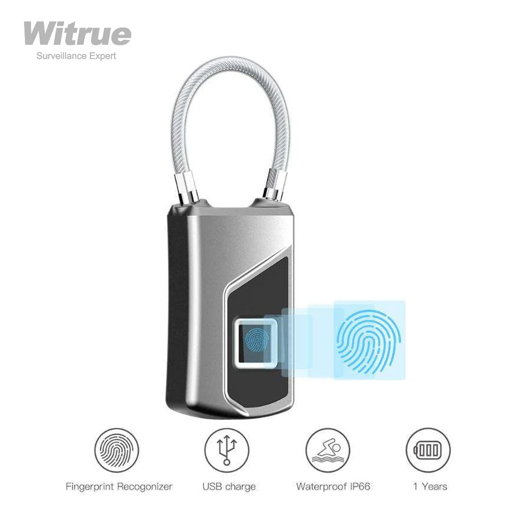 Электронный замок цифровой умный отпечатков пальцев для сумки USB зарядка