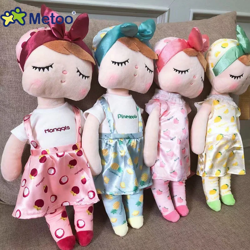 Metoo Fruit Dressing Dolls Plush&ampStuffed Sweet Rabbit Cute Animals For Kids Toys Angela Doll Girls Birthday Christmas Gift | Игрушки и