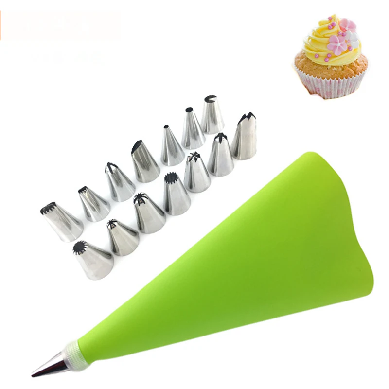 Насадка из нержавеющей стали для изготовления кондитерских мешков 16 шт./компл. |