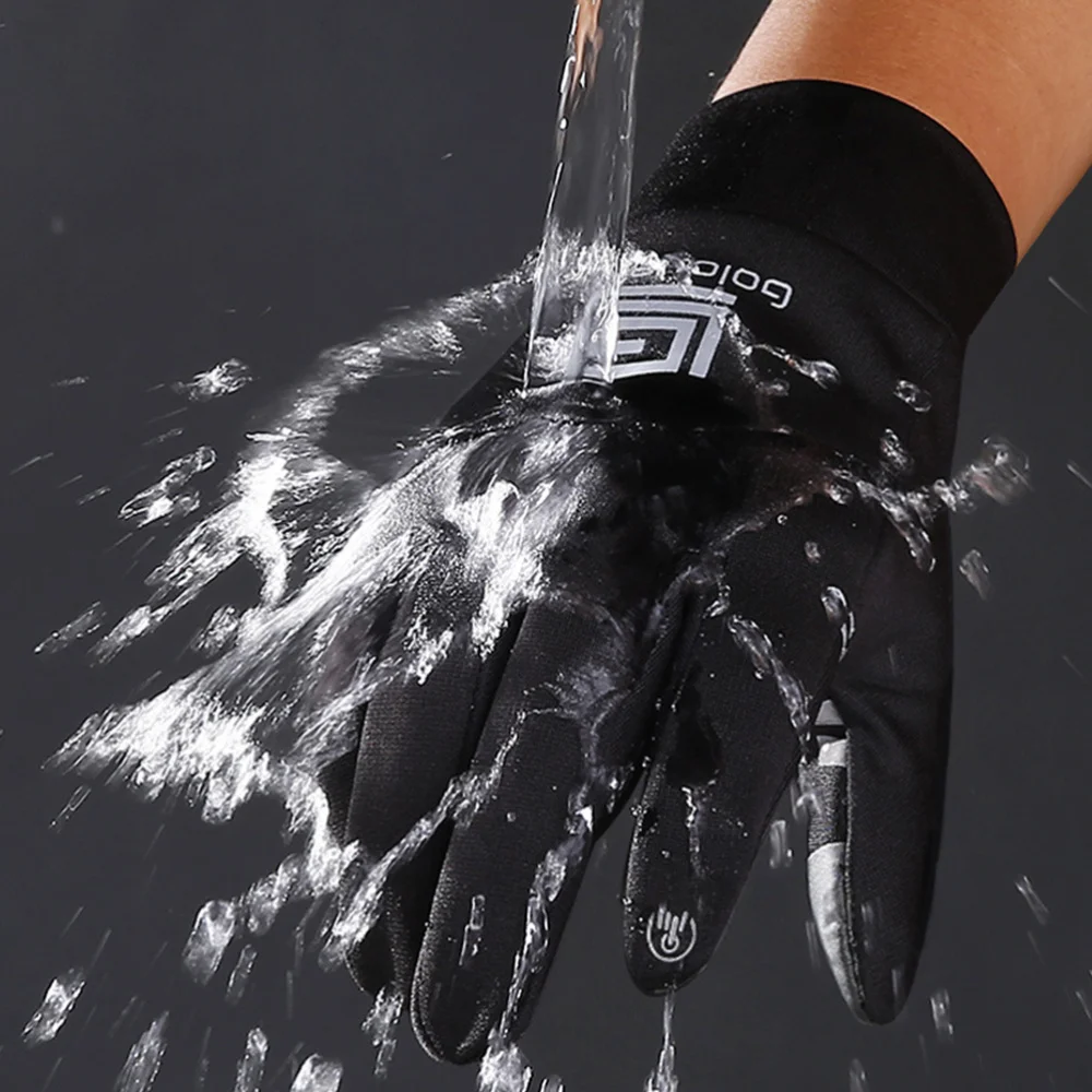 

Outdoor Thicken Warm Wind-proof Suede Screen Touch Waterproof for Hiking Camping Cycling Fishing - Size (