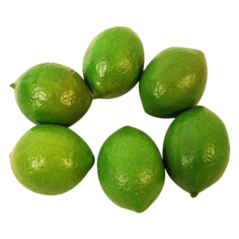 

6 x Realistic Lifelike Artificial Plastic Lime Lemon Fruit Food Fake Home Decor