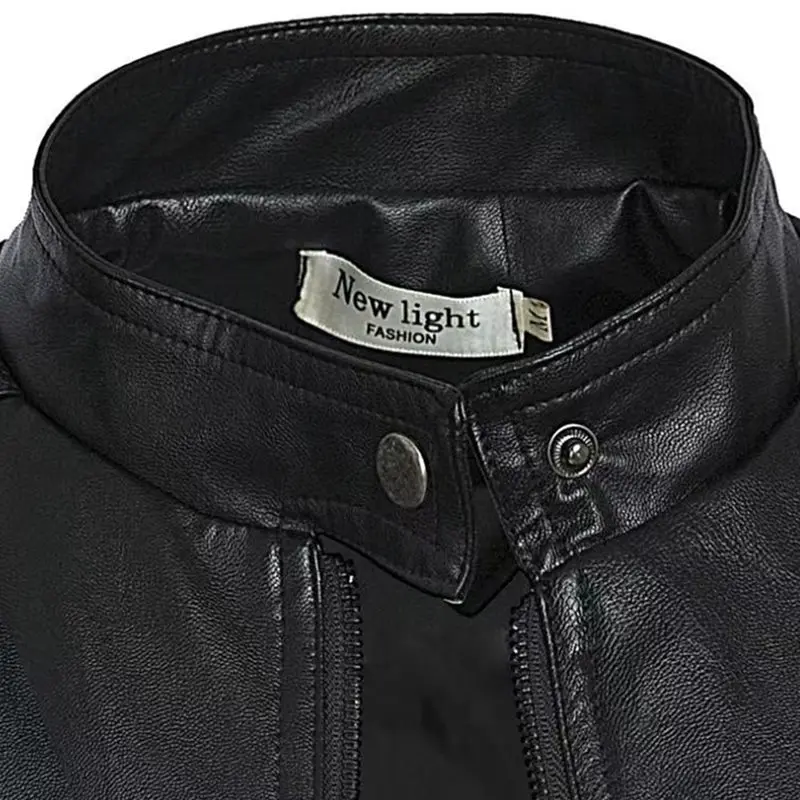 2019 Новая модная женская осенне-зимняя черная искусственная кожаная куртка с