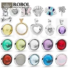 PDB 06 100% Стерлинговое Серебро 925 пробы оригинальная модель плавающий медальон сердце брелок 925 серебро ожерелье кулон ожерелье для женщин