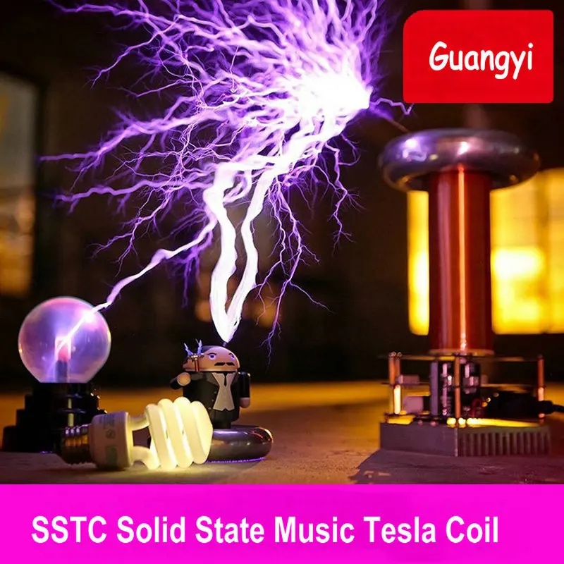 Tesla катушка искусственная молния производитель музыка Tesla катушка SSTC Tesla Lightning Storm