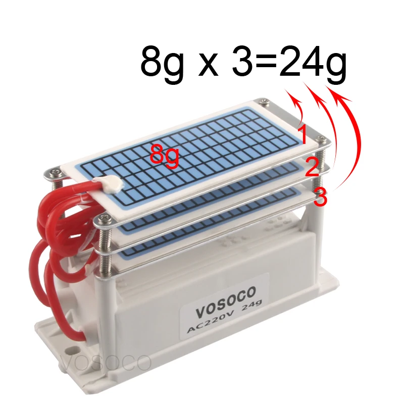 Генератор озона 24 г озонатор с 3 слойной встроенной керамической пластиной