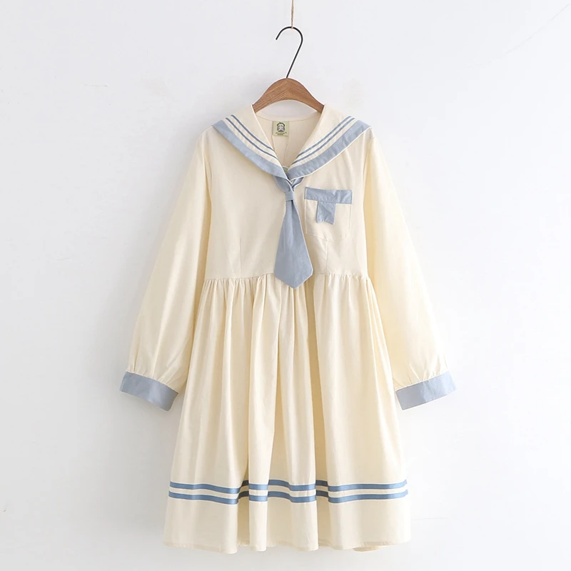 Матросский воротник Jk Униформа японская кавайная Девочка Сладкая Лолита платье