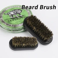 resin material boar bristle brush men mustache beard comb brush for facial cleaning mustache tools