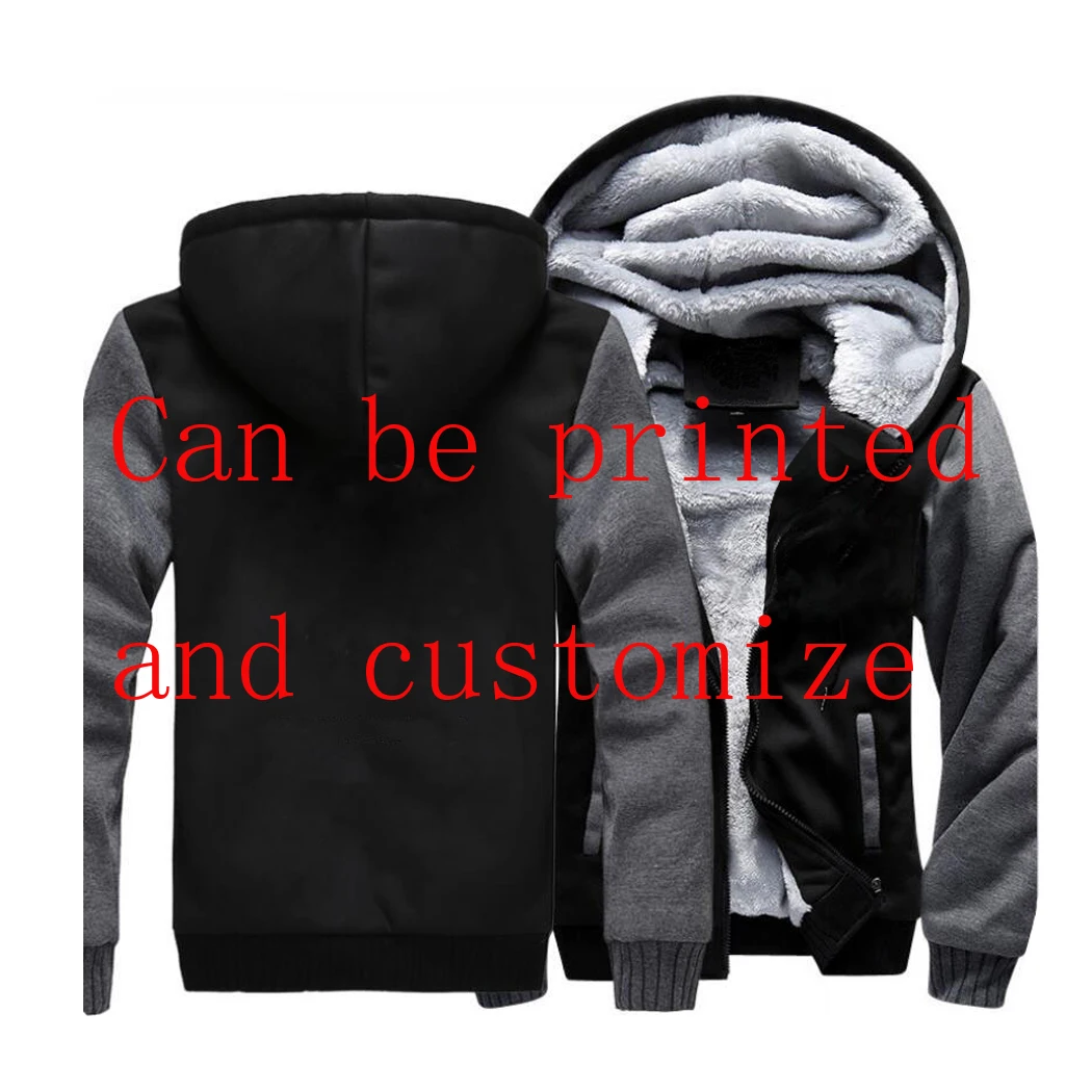 

Your Logo Jackets Men Customize Design Style Print Coat Winter Warm Thick Zipper Coats Hooded Hoodies Sweatshirts Streetwear
