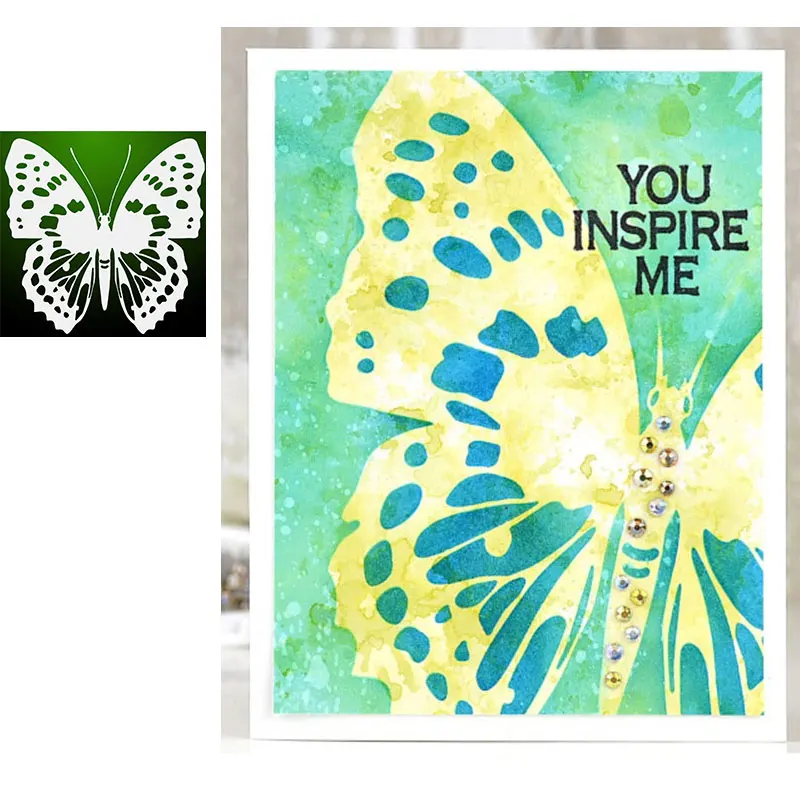 

New Beautiful Butterfly Stencil for 2021 Scrapbook Diary Decoration Embossing Template Diy Greeting Card Handmade Maker Albums