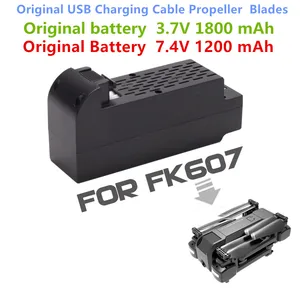 KF607 Drone 100% Original Accessories Note 3.7V 1800mAh Battery For Optical Flow Drone 7.4V 1200mAh Battery For GPS Drone parts