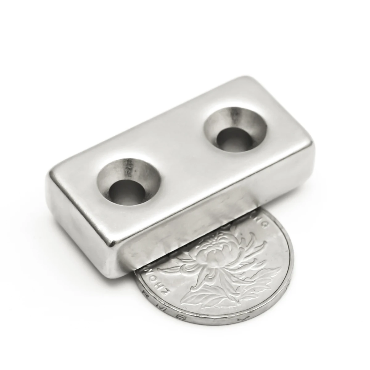 

Wangyatian 1pc 40x20x10 mm Double 5mm Hole N35 Block Strong Neodymium Magnet Rare Earth Square Magnets 40*20*10-5-5