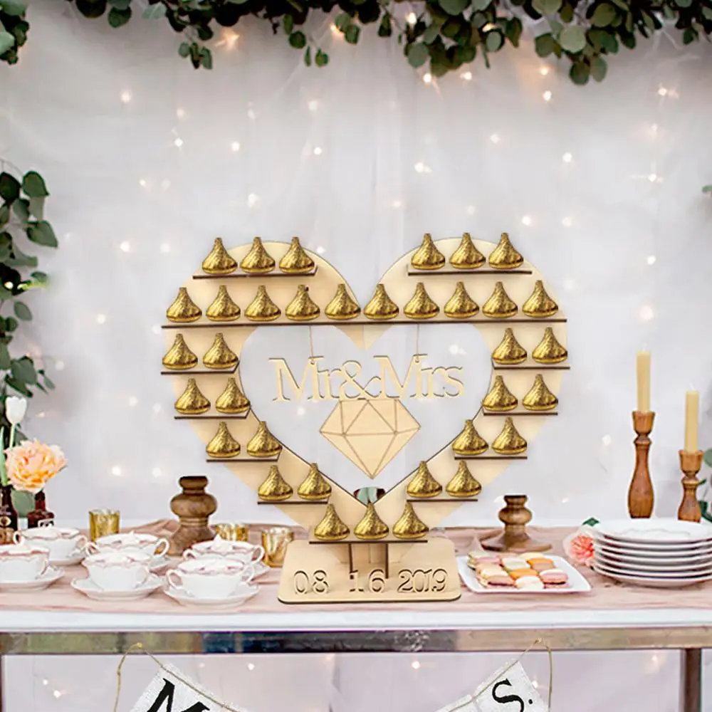 Подставка для конфет OurWarm свадебное украшение стола центральный деревянный