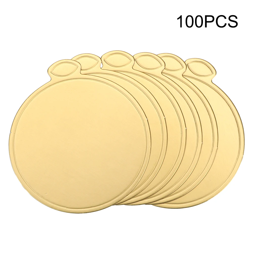 

Pastry Decorative Kit Cake Boards Golden Dessert Displays Tray Paper Coasters 100Pcs/Pack Cake Cardboard Round Cake Dessert Tray