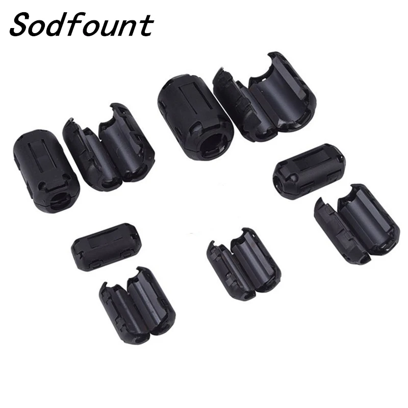 Ferrite Core Cord Ring Choke Bead RFI EMI Noise Suppressor Filter for PowerUSB Antenna HDMI-compatible AudioCable 3.5/5/7/9/13mm