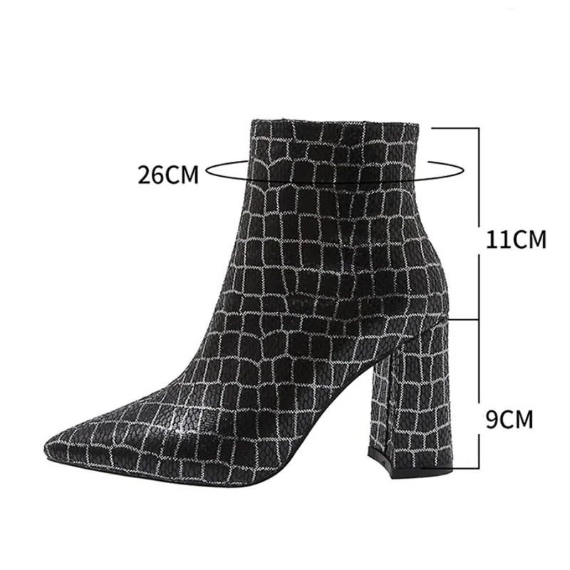 Женские ботильоны на высоком каблуке Taoffen зимние дизайнерские полусапожки в