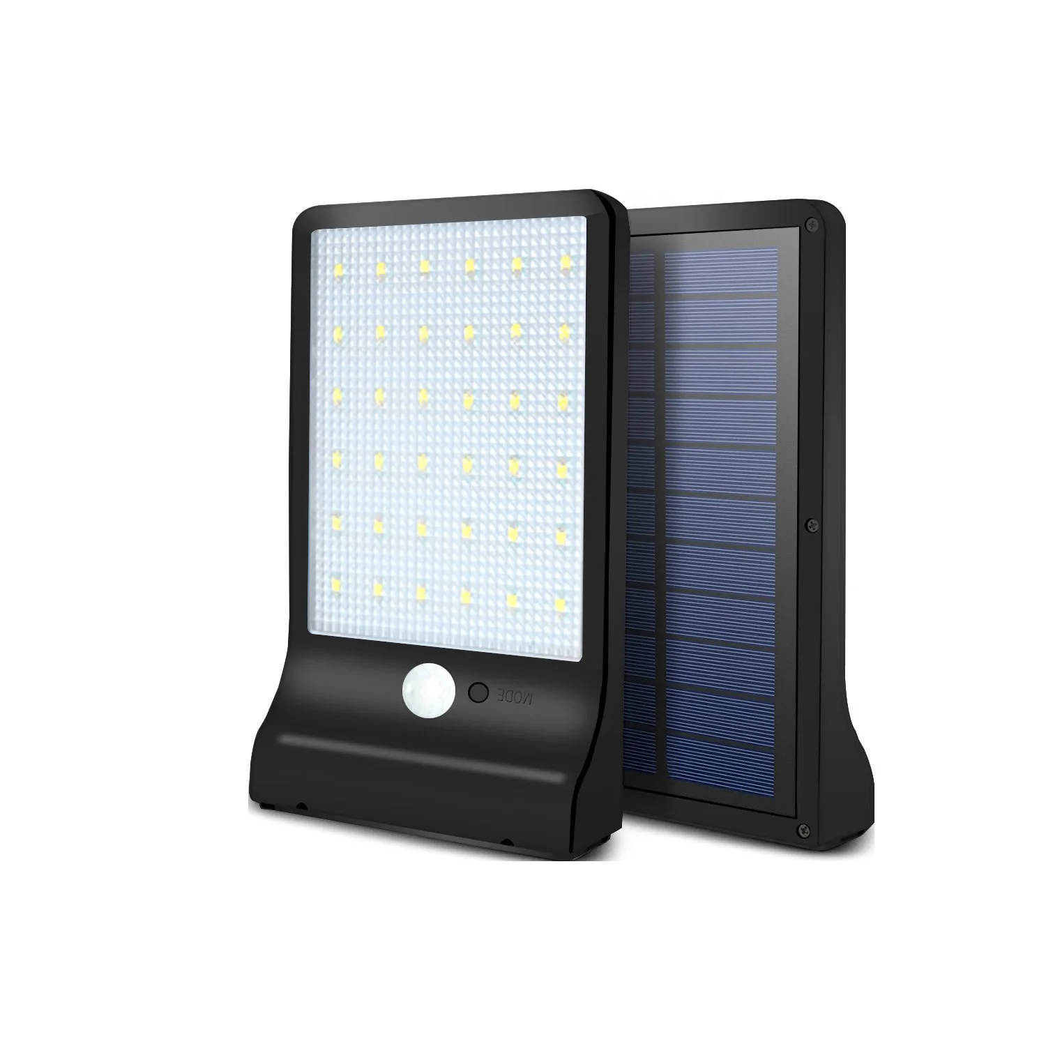 Solar led body sensor wall lamp outdoor waterproof street safety flat ultra-thin black home garden villa lighting | Освещение