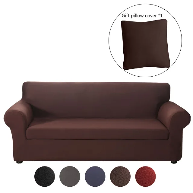 Coffee Стрейч диван Slipcover 2-шт. Диван-крышка мебель протектор диване Микро волокно супер мягкий прочный с эластичным дном - Цвет: Coffee
