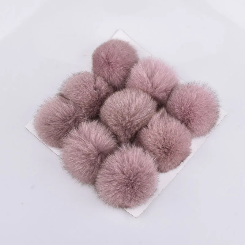 9 шт. большой натуральный Лисий мех помпоны 10 см помпон сделай сам зимние