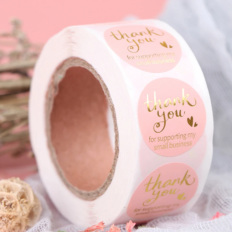 

500 Pcs Thank You For Supporting My Small Business 1Inch Seal Labels