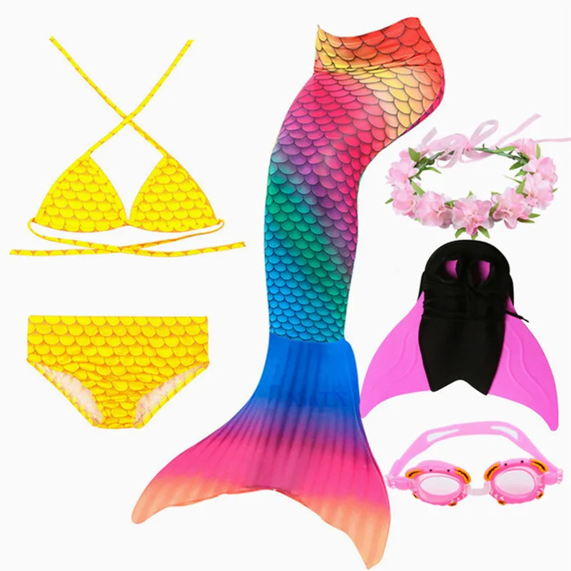 Детский костюм русалки купальный для девочек хвост 2020 | Костюмы косплея и