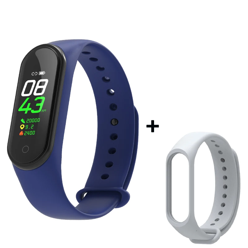 As shown17 Smart Fitness Bracelet M4 Tracker Waterproof Pedometer Blood Pressure Watch Support Multi-Languauge Wristband For Men Women Kids - Цвет: As shown17