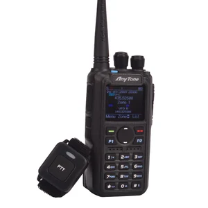 Радиолюбительское устройство Anytone AT-D878UV Plus, цифровое DMR и аналоговое UHFVHF, двухдиапазонное, Bluetooth, PTT, рация с GPS, APRS радио с кабелем для ПК