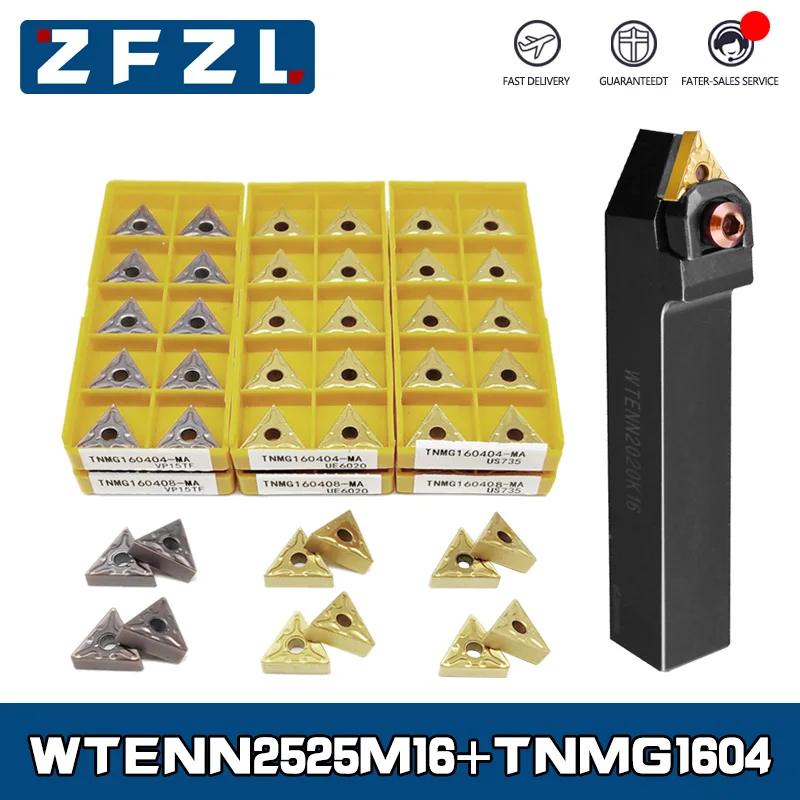 1 шт. держатель токарного станка WTENN WTENN2525M16 + 10 TNMG токарный инструмент лезвие TNMG160404
