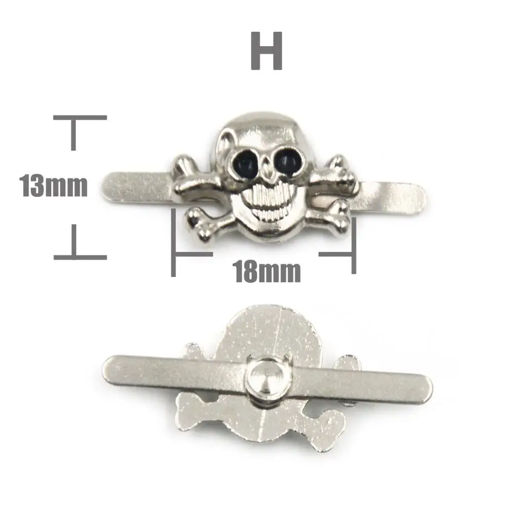 H 10Pcs Череп крест кость заклепки с шипами пятна Гвоздика панк-рок DIY Кожа ремесло для одежды мешок обуви части одежды аксессуары - Цвет: H 10Pcs