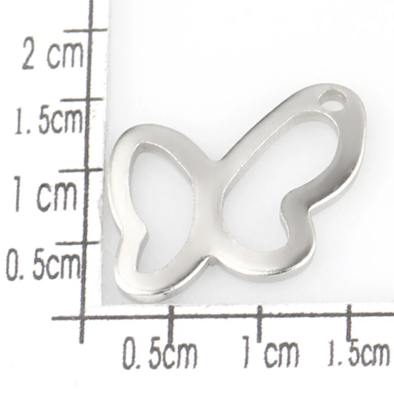 

20pcs Stainless Steel Butterfly Pendant Bracelet Earring Necklace Decoration Butterfly Charm Pendant Suitable DIY Jewelry Making