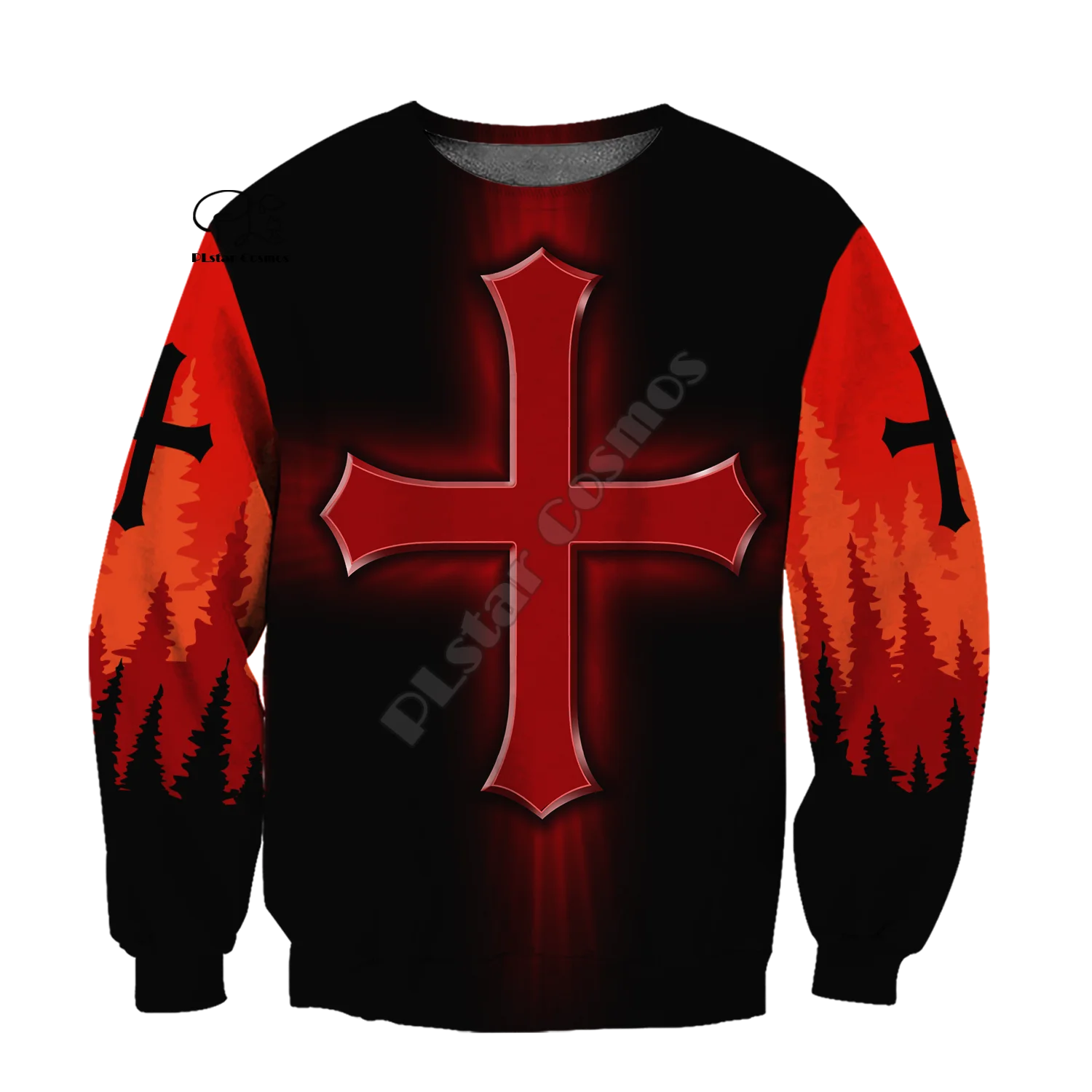 

PLstar Cosmos 3DPrint Jesus Knight Armor Warrior Cross Lion God Harajuku Streetwear Unisex Funny Zip Hoodies/Sweatshirt/-a8