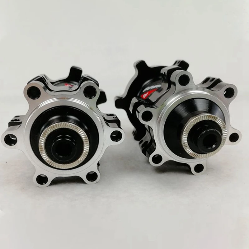 

2set PASAK Sealed Front2 Rear4 Bearing MTB Mountain Bike Hub 9mmQR Thru Axle 24 Holes Disc Brake Bicycle Hub-Black/Red