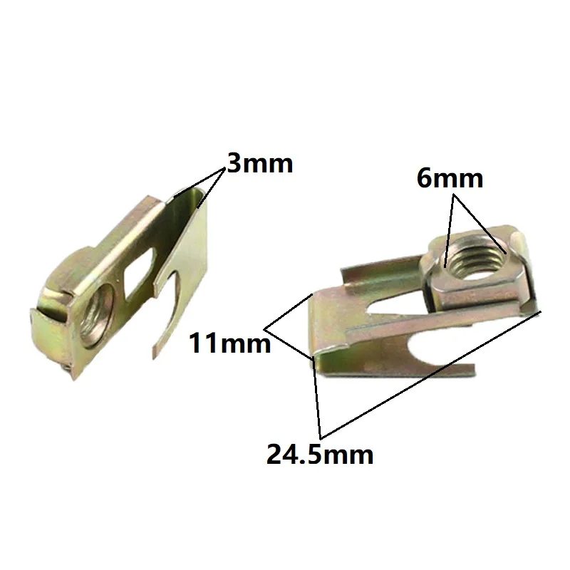 10 шт. 6 мм 8 Винтовые металлические клипсы для пластины U образные скоростные гайки