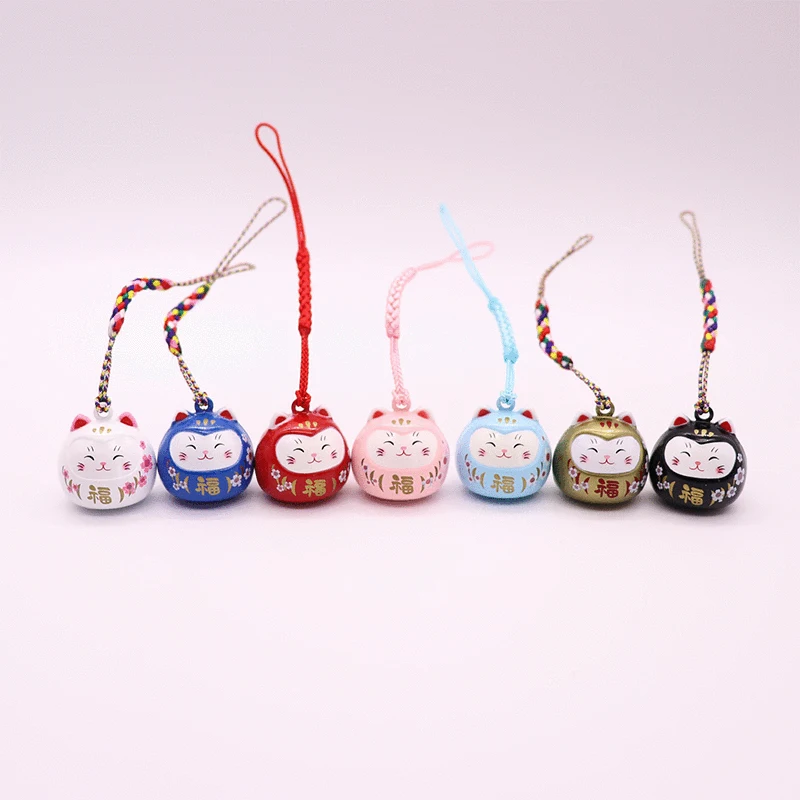 Милый мультяшный японский брелок счастливая кошка Манеки Неко подвески для