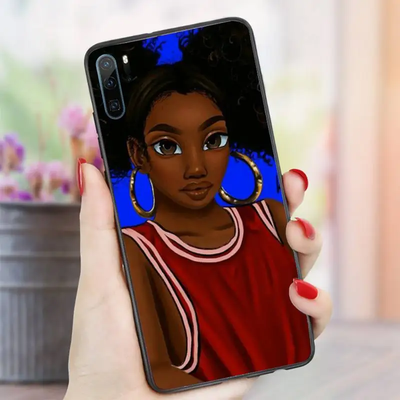 

African Afro Melanin Poppin Black Girl Custom Phone Case For Huawei Honor 7C 7A 8X 8A 9 10 10i Lite 20 NOVA 3i 3e