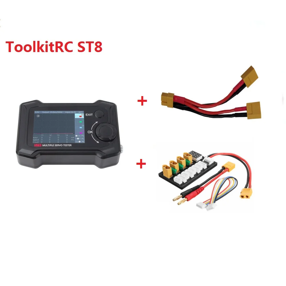 Новый ToolkitRC ST8 2 4 TFT 7-28V 8-канальный Servo интегрированный Тесты er независимых