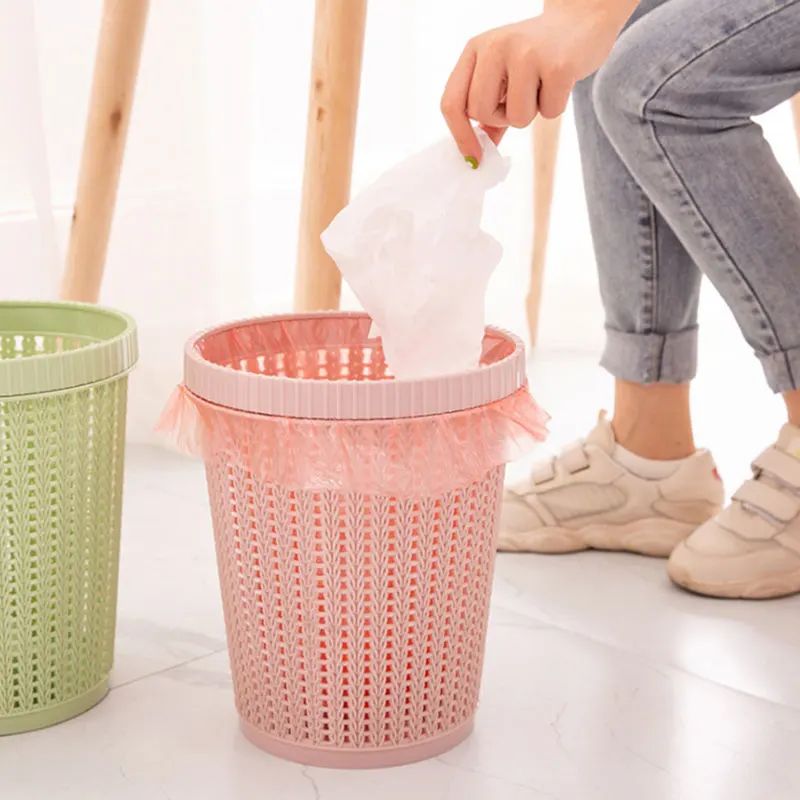 Прочная корзина для мусора бытовая компактная самооткачивающаяся сумка