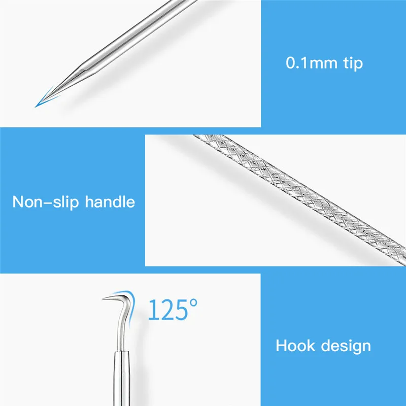 Нержавеющая сталь экстрактор для удаления угрей иглы точки акне очиститель