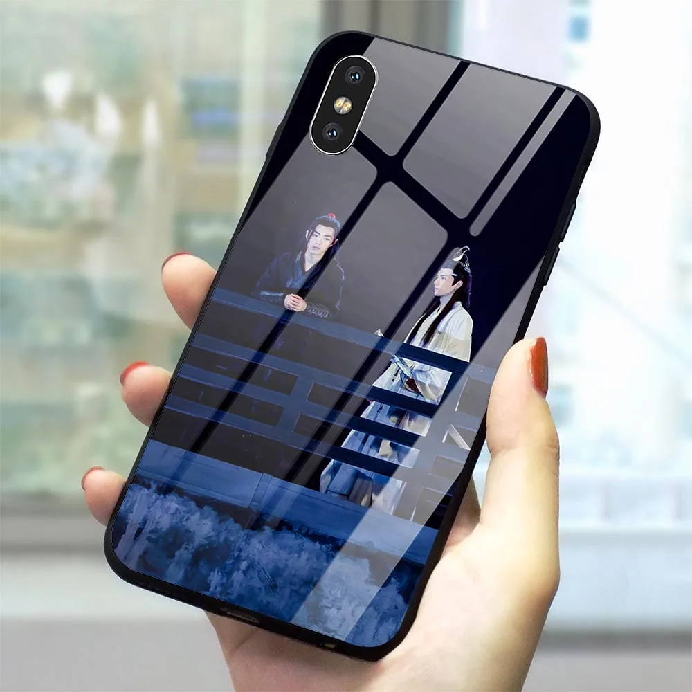 Незакрытый чехол для телефона Ван ибо Сяо Чжань iPhone X 6 6S XR Xs Max 8 Plus 7 5S 5 SE закаленное