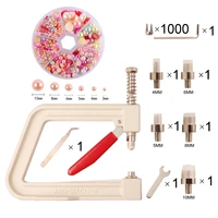 manual nail bead machine box five mold tooling four claw hammer effect pants suit 850pcs diy fashion hat with no hole pearl